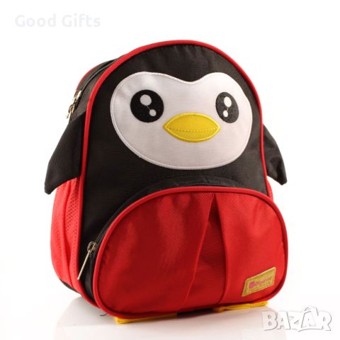 3D Детска раница Пингвин, Червена/Черна, снимка 1 - Раници - 46361973