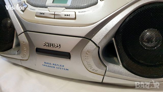 Преносим радио касетофон+CD PHILIPS az 1050, снимка 4 - Радиокасетофони, транзистори - 46405742
