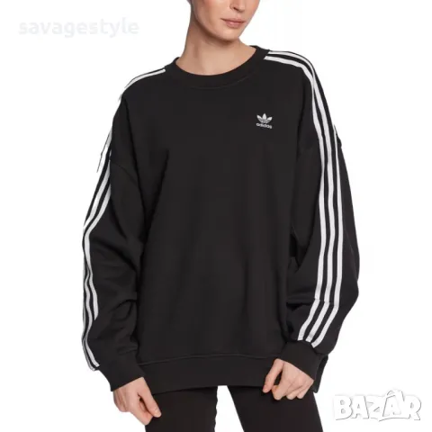 Дамска блуза ADIDAS Adicolor Classics Oversized Sweatshirt Black, снимка 4 - Блузи с дълъг ръкав и пуловери - 48818848