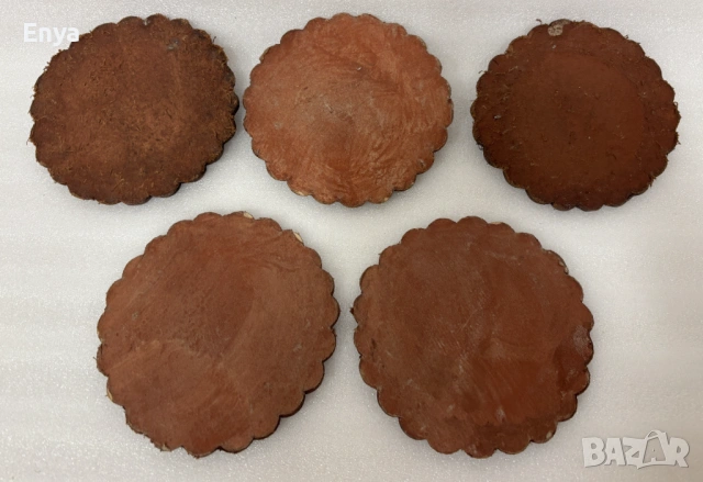 Кожени подложки за чаши от Перу - 5 бр. - за колекционери, снимка 2 - Антикварни и старинни предмети - 53743717