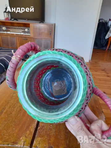 Стар плетен буркан #3, снимка 4 - Други ценни предмети - 49484580