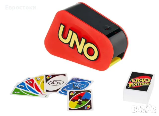 Настолна игра Mattel UNO Extreme с изстрелвачка за карти. Любимата игра на карти на всички , снимка 6 - Игри и пъзели - 47583753