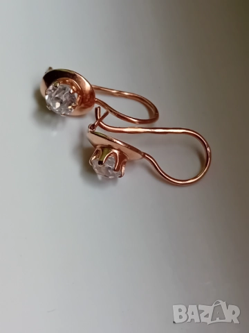 Антикварни СССР златни обеци, снимка 3 - Обеци - 52647899