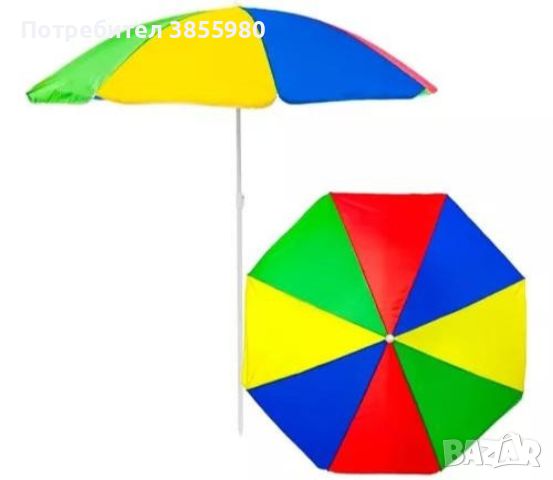 Плажен чадър Muhler 1.6, 1.8м., снимка 6 - Други стоки за дома - 46463879
