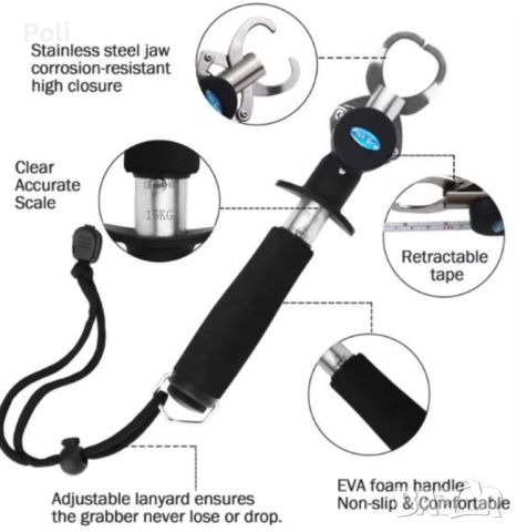 Рибарска щипка за хищници с кантар 15 kg, снимка 3 - Такъми - 46808210