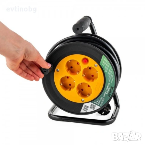 Muhler удължител с макара, 4 гнезда, дължина 15м, снимка 6 - Други стоки за дома - 54076967