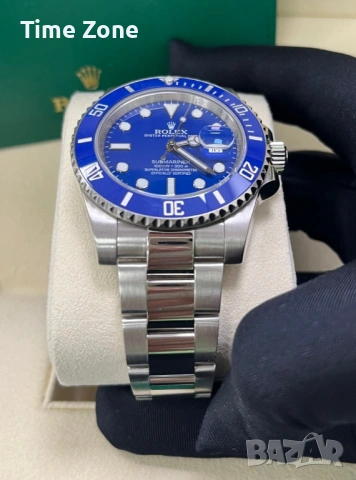 Rolex Submariner 41mm Blue White Gold Automatic Различни Варианти, снимка 3 - Мъжки - 54072059