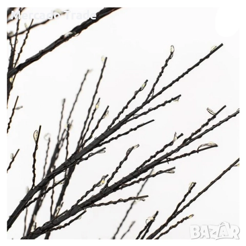 Коледна елха Mercado Trade, 600 LED, 150см, Топло бяла светлина, Черна, снимка 3 - Декорация за дома - 52632952