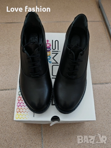 Черни Оксфорд класически обувки от естествена кожа , снимка 2 - Дамски ежедневни обувки - 52538157