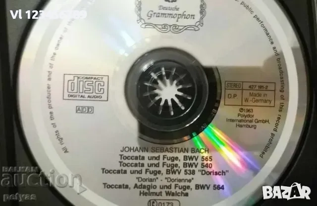СД - JOCHANN SEBASTIAN BACH ' TOCCATAS AND FUGUES' - CD, снимка 2 - CD дискове - 52106563