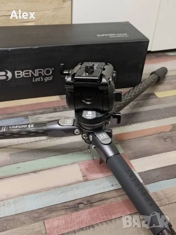 Карбонов статив BENRO TTOR24CLV с флуидна глава S4PRO, снимка 8 - Чанти, стативи, аксесоари - 50968567