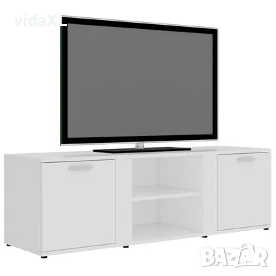 vidaXL ТВ шкаф, бял, 120x34x37 см, инженерно дърво(SKU:801161), снимка 4 - Шкафове - 49061802