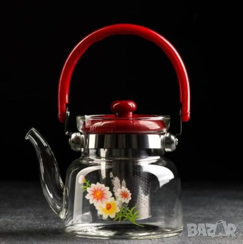 Огнеопорен стъклен чайник, 600ML/1100ML/1400ML, снимка 2 - Аксесоари за кухня - 45646448