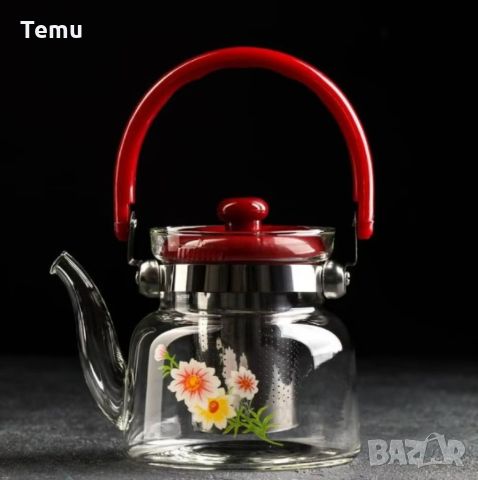 Огнеопорен стъклен чайник, 600ML/1100ML/1400ML