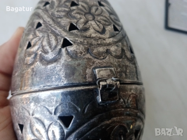 Възрожденски Сачан,кадилница, тамянник, бронзов, Стар, рядък, снимка 3 - Антикварни и старинни предмети - 52526663