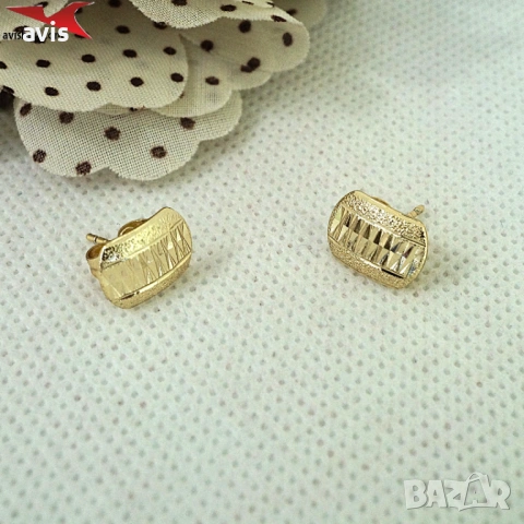 Обеци с 14К златно покритие 2141889
