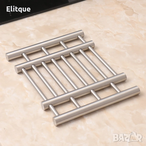 Разтегателна поставка за горещи съдове от ИНОКС, 22X20 см, разтягаща се до 37 см, снимка 4 - Други стоки за дома - 52903329