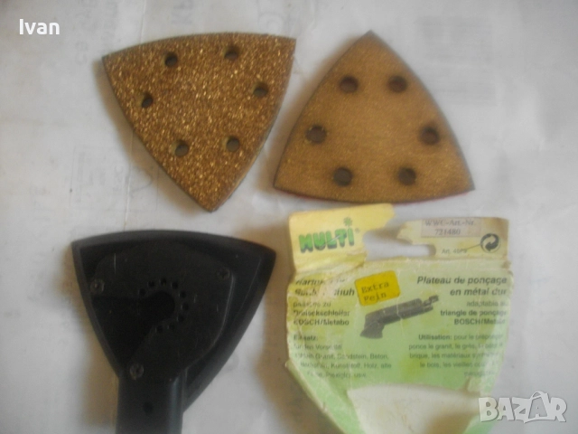 90х90х90мм нова диамантена делта велкро триъгълна приставка самозалепваща се за виброшлайф реноватор