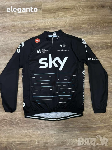 Мъжко ВЕЛО МТБ Джърси CASTELLI Team Sky UV50+  Long sleeve , L/XL размер , снимка 2 - Спортни дрехи, екипи - 50850121