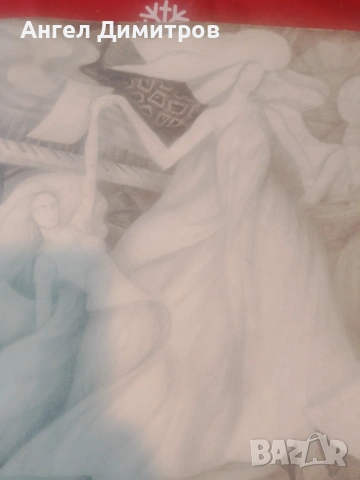 Мария Костадинова 1990 г страхотна графика , снимка 2 - Картини - 53410963