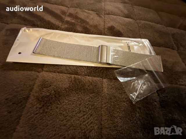 3 бр 24мм каишки за часовник, меш, кожа и верига, снимка 3 - Мъжки - 53397137