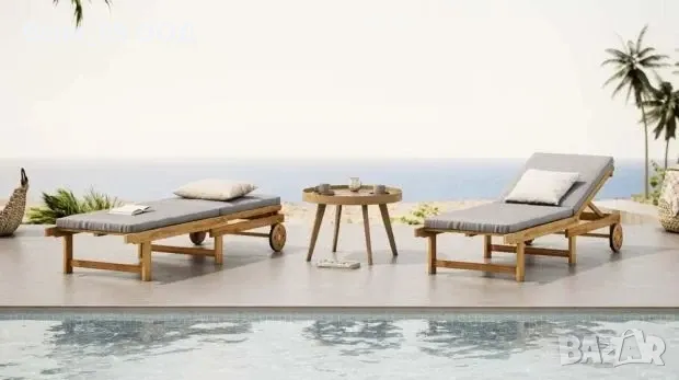 Висококачествен шезлонг от акациева дървесина , снимка 6 - Градински мебели, декорация  - 49731977