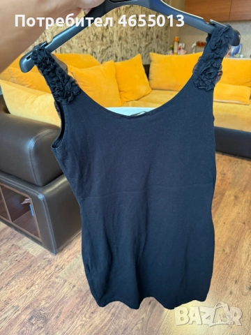 ПОДАРЯВАМ Дамска черна туника H&m, снимка 4 - Туники - 52461401