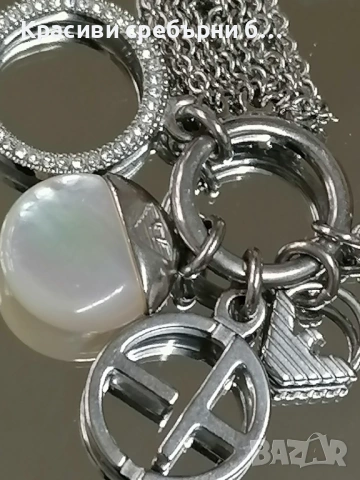 Сребърна гривна оригинал на Emporio Armani , снимка 3 - Гривни - 53750742