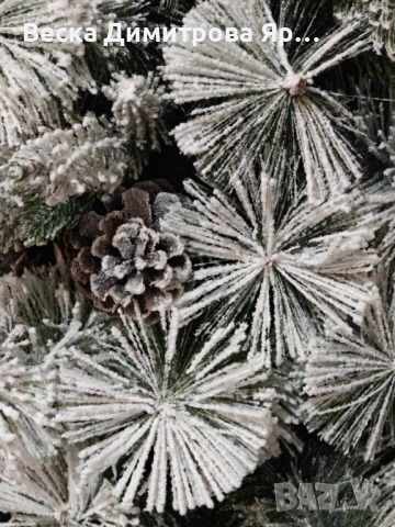 Изкуствено борче/елха със заскрежени иглички, снимка 11 - Декорация за дома - 52262717