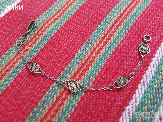 Сребърна гривна филигран 