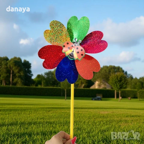 5944 Блестяща вятърна въртележка с животинче отпред, 40 см