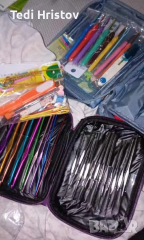 Комплект аксесоари за плетене, 107 части, 14 алуминиеви куки – Пълен сет за начинаещи и напреднали, снимка 4 - Други - 52553913