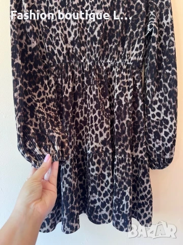 Тигрова рокля 38 размер с ластик в талията 🐅 , снимка 9 - Рокли - 51171073