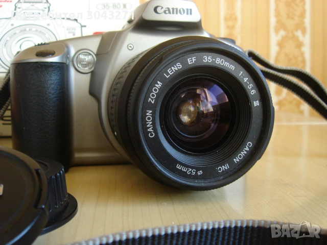 Филмов фотоапарат Canon EOS 3000N "в отлично състояние" с оригинална опаковка, снимка 3 - Фотоапарати - 53766008