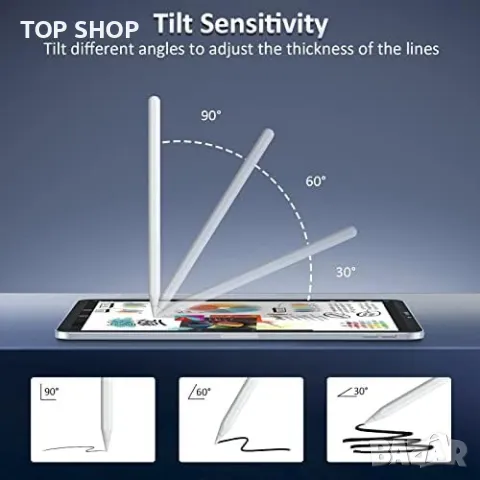 Нова Стилна химикалка за Apple iPad 2nd Gen Магнитно безжично зареждане, снимка 4 - Друга електроника - 49329362