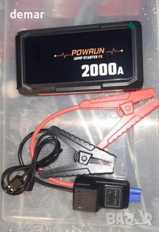 Powrun PX джъмп стартер 2000A, 12V (до 6.0L газ и 5.0L дизел), снимка 9 - Аксесоари и консумативи - 48851951