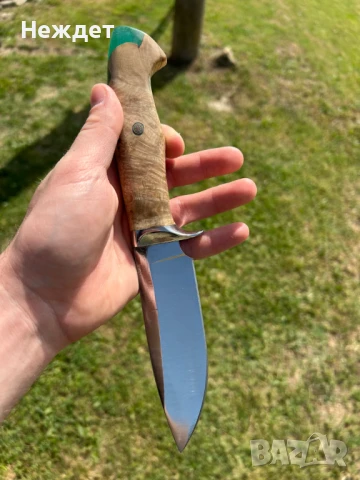 Ловен нож от лагер шх15 кован. , снимка 2 - Ножове - 50556975