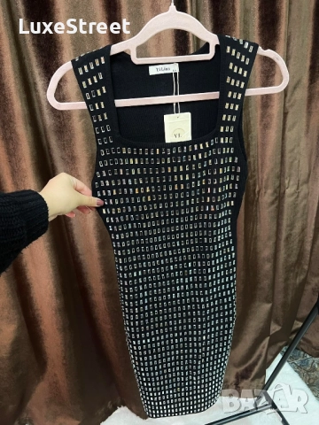 Дамска Рокля с Камъни 🤍, снимка 2 - Рокли - 52447162