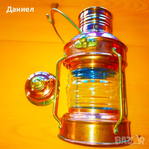 Меден фенер ретро дизайн, снимка 3 - Други ценни предмети - 52979610