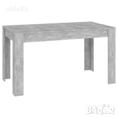 vidaXL Трапезна маса, бетонно сива, 140x74,5x76 см, ПДЧ(SKU:804206, снимка 1 - Маси - 45987316