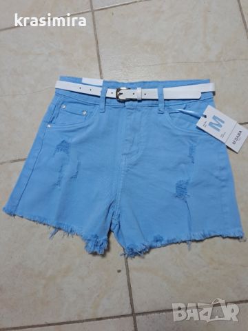 Къси панталонки в синьо , снимка 2 - Къси панталони и бермуди - 46448326
