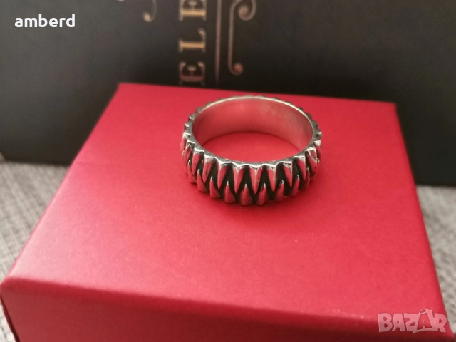 Сребърен унисекс пръстен  - модел R121, снимка 3 - Пръстени - 51986220