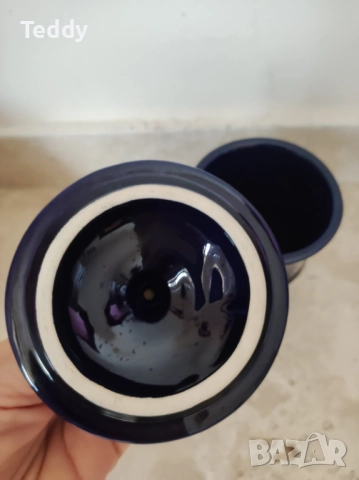 Винтидж купа/ваза за бонбони, Германия, ръчно рисувана, снимка 6 - Антикварни и старинни предмети - 52423159