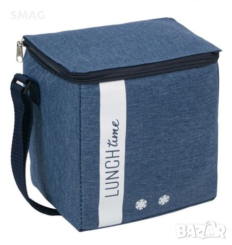 Изотермална чанта Сини дънки с рамка 19х15х20см - 6л, снимка 1 - Хладилни чанти - 46392812