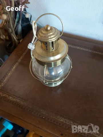 Brass hanging/standing Cabin Lamp,  230v., снимка 2 - Лампиони - 47678903