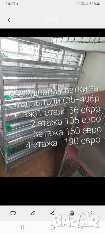 Клетки за зайци, пилета, кокошки, пъдпъдъци, гълъби, папагали, кускумрии гр.Разград 0885 34 34 64 , снимка 11 - За птици - 54132103