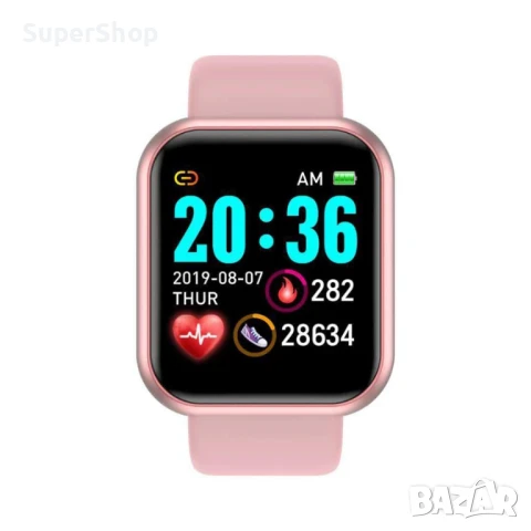 ПРОМО Умен Смарт Часовник Y68 Гривна Smart Watch крачкомер часовници, снимка 4 - Смарт гривни - 50949938