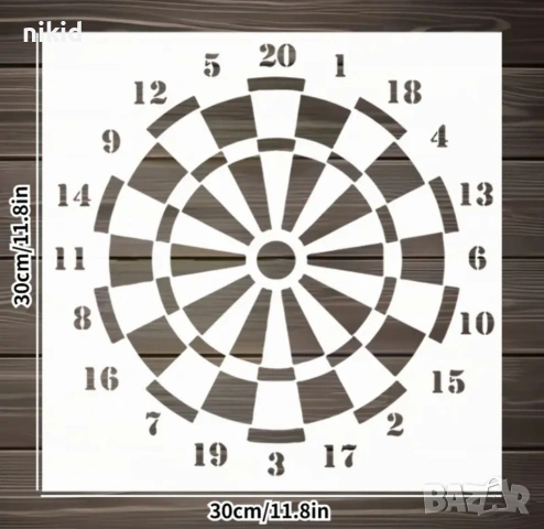 голяма мишена стенсил шаблон спрей торта украса боя Scrapbooking