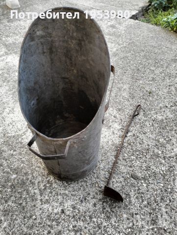 Кофа за въглища и стъргалка за пепел, снимка 1 - Антикварни и старинни предмети - 45143170