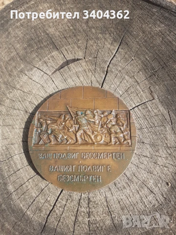 Бронзов настолен медал плакет Русия, снимка 2 - Антикварни и старинни предмети - 51054722